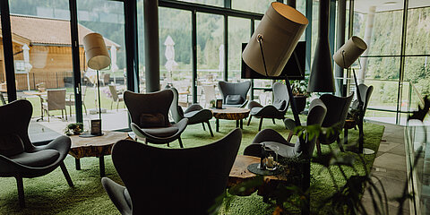 Die gemütliche Lounge im Lürzerhof
