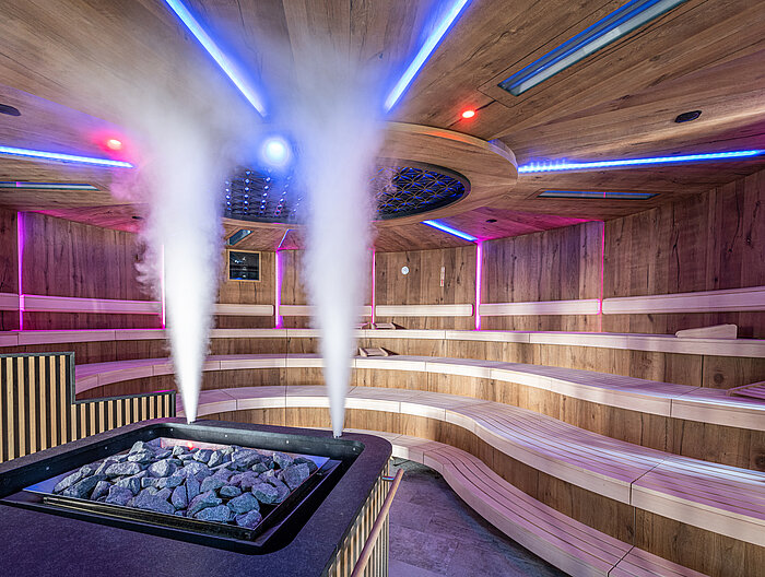 Eine Sauna im Wellnesshotel Lürzerhof in Salzburg