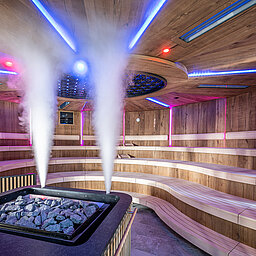 Eine Sauna im Wellnesshotel Lürzerhof in Salzburg