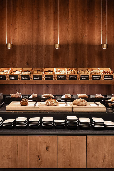 Täglich frische Brotauswahl vom Buffet