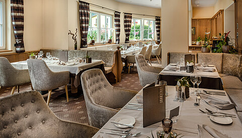 Stilvolles Restaurant im Gourmet & Wellnesshotel Lürzerhof