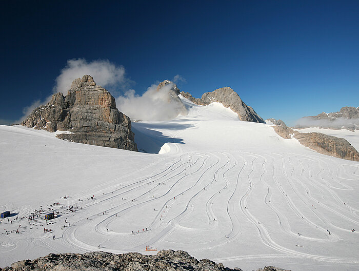 Der Dachsteingletscher im Winter