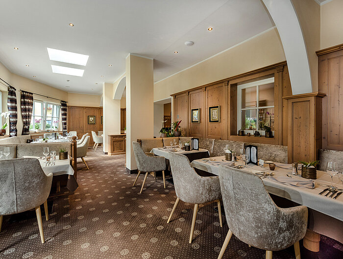 Stilvolles Restaurant im Gourmet & Wellnesshotel Lürzerhof