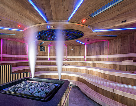 Eine Sauna im Wellnesshotel Lürzerhof in Salzburg