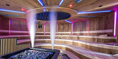 Eine Sauna im Wellnesshotel Lürzerhof in Salzburg