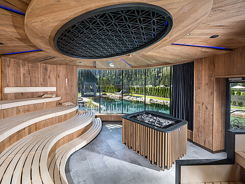 Eine Sauna im Wellnesshotel Lürzerhof in Salzburg