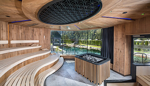 Eine Sauna im Wellnesshotel Lürzerhof in Salzburg