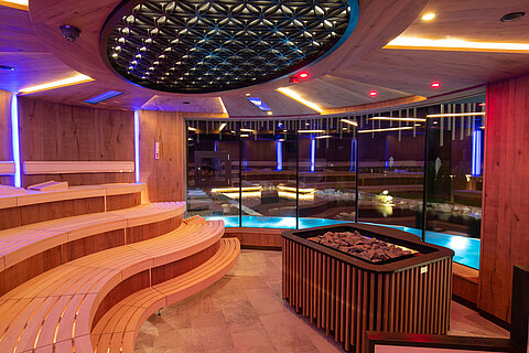Eine Sauna im Wellnesshotel Lürzerhof in Salzburg
