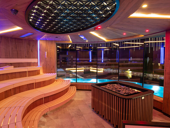 Eine Sauna im Wellnesshotel Lürzerhof in Salzburg