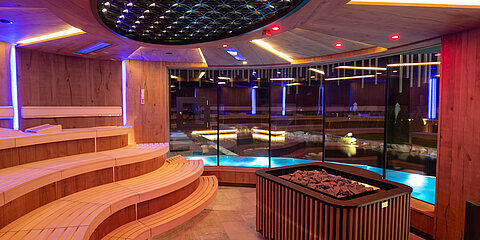 Eine Sauna im Wellnesshotel Lürzerhof in Salzburg