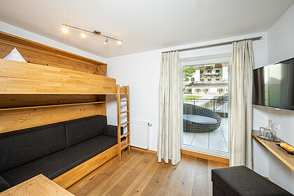 Das Kinderzimmer in der Familiensuite Gaisstein im Lürzerhof