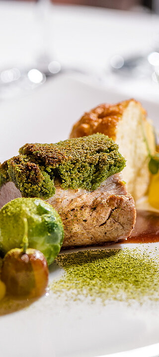 Leckeres Gericht im Gourmet-Wellnesshotel LÃ¼rzerhof